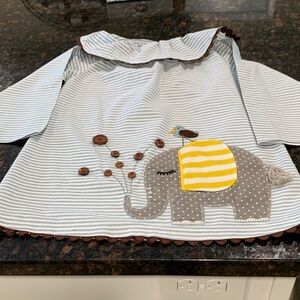 Mud Pie Light Blue Striped Baby Top